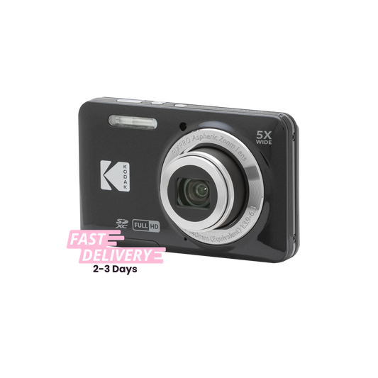 KODAK | PIXPRO Friendly Zoom FZ55-BK 16MP Digital Camera with 5X Optical Zoom 28mm Wide Angle and 2.7" LCD Screen