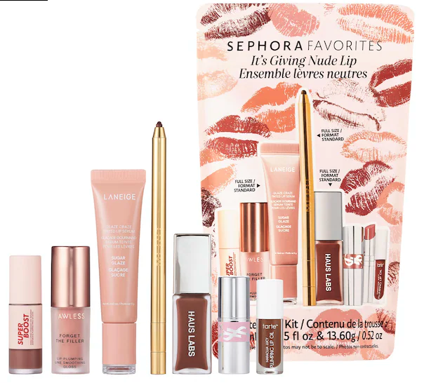 SEPHORA US | It's Giving Nude Lip Makeup Value Set (Real Value AED 630)