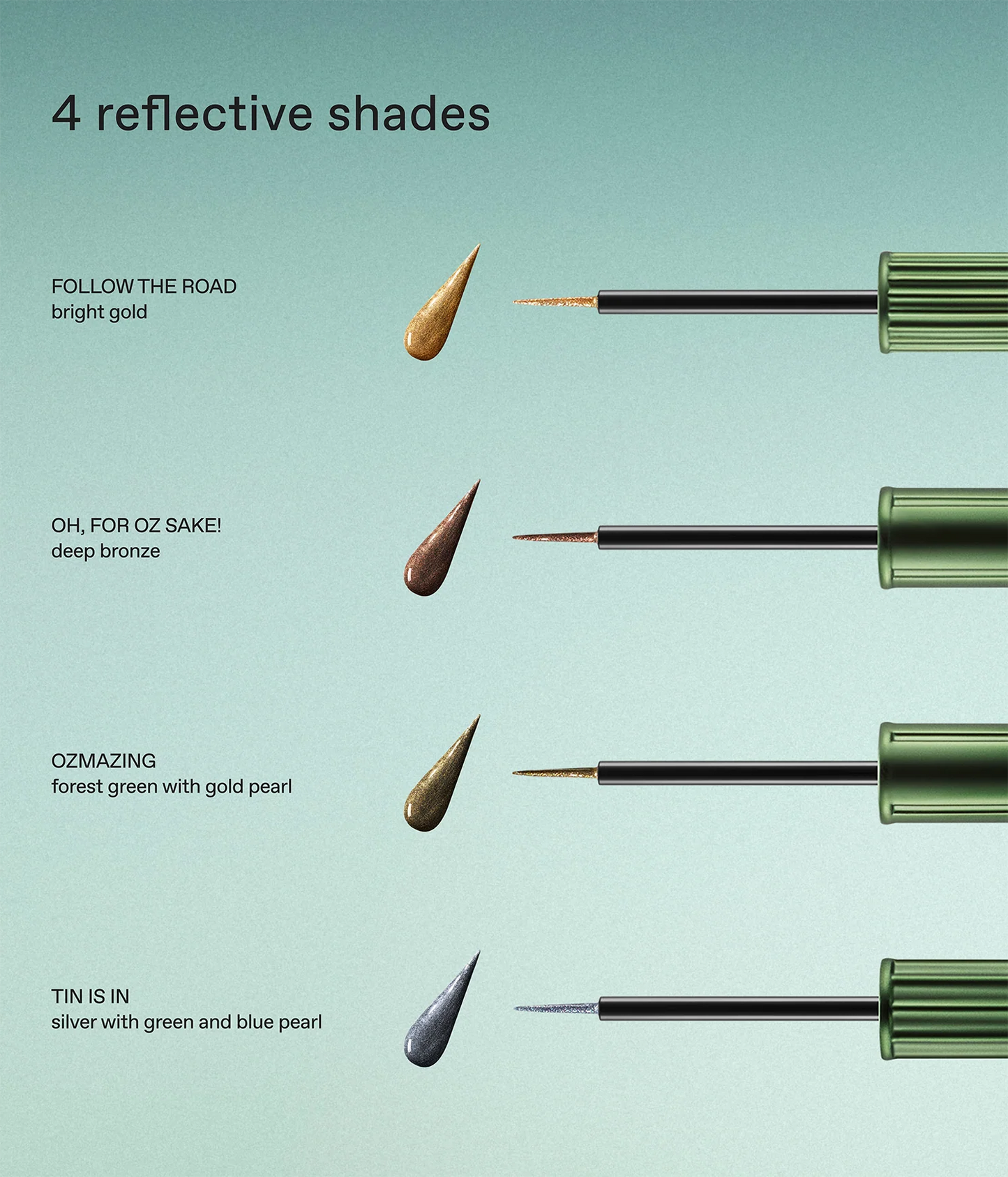 REM BEAUTY X WICKED FOR GOOD EMERALD CITY METALLIC EYELINER SET