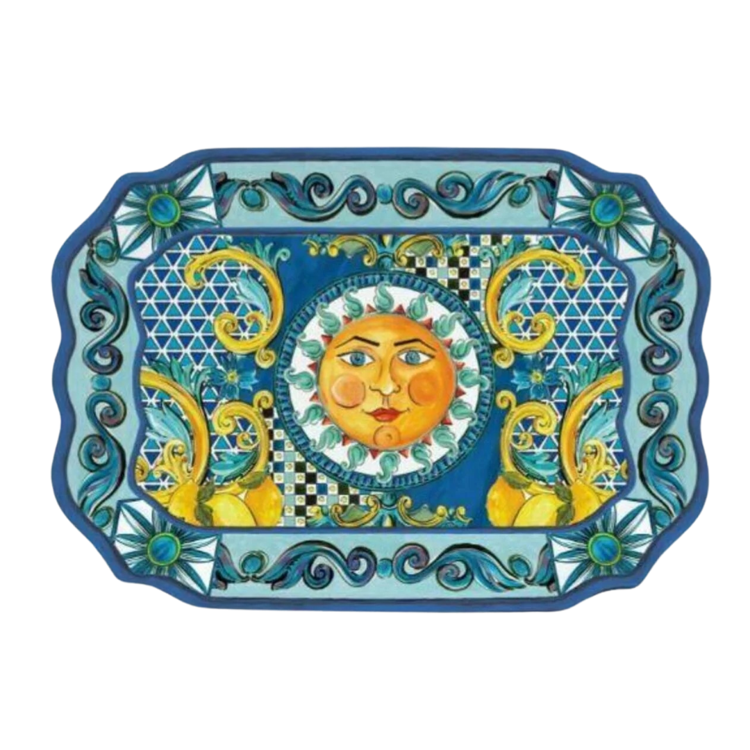 Baci Milano | Sicily Tray 47 cm X 33 cm, Blue