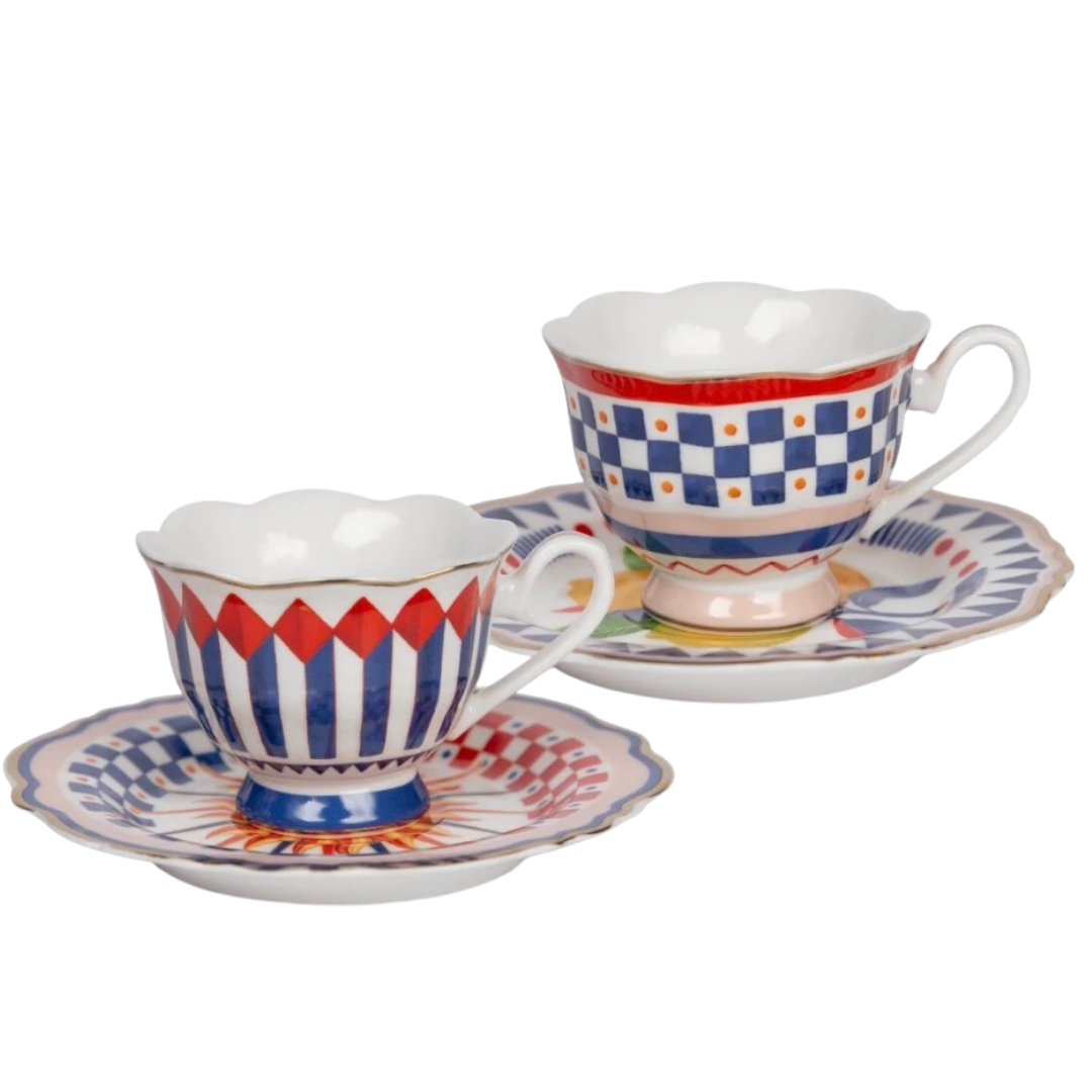 Baci Milano | Dolce Vita Multi-Colored Coffee Cup Set