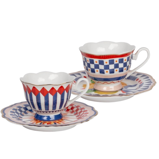 Baci Milano | Dolce Vita Multi-Colored Coffee Cup Set