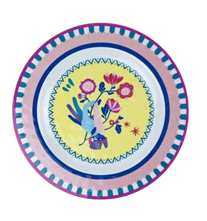 Baci Milano | Mamma Mia Set of 6 Hand Patterned Dinner Plates 28 cm