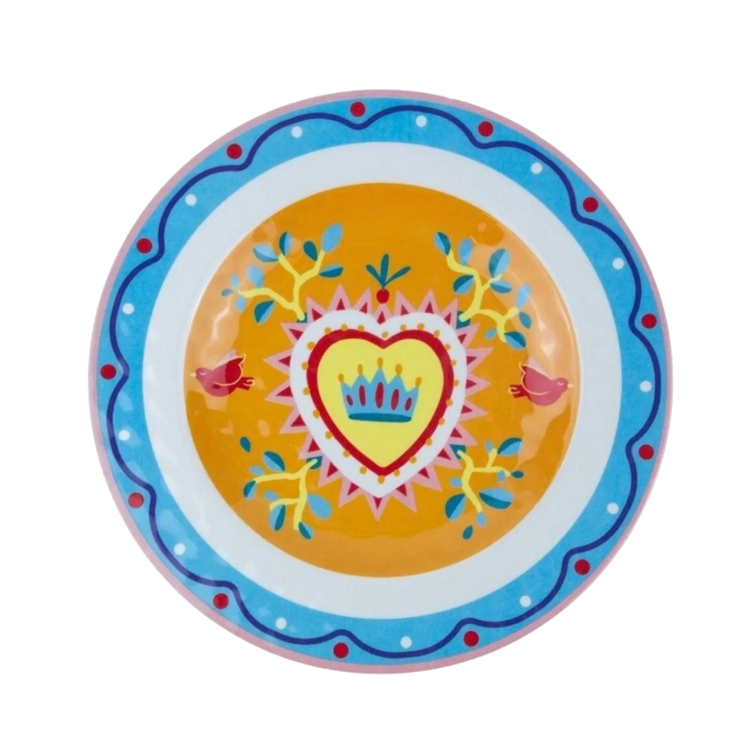 Baci Milano | Mamma Mia 6-Piece Heart Patterned Plate Set 21.5 cm