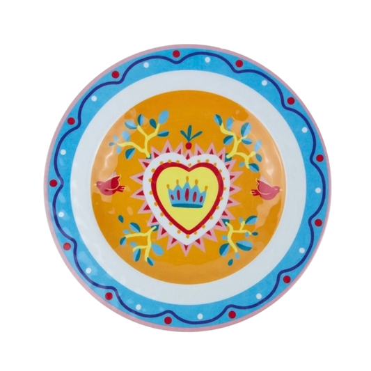 Baci Milano | Mamma Mia 6-Piece Heart Patterned Plate Set 21.5 cm