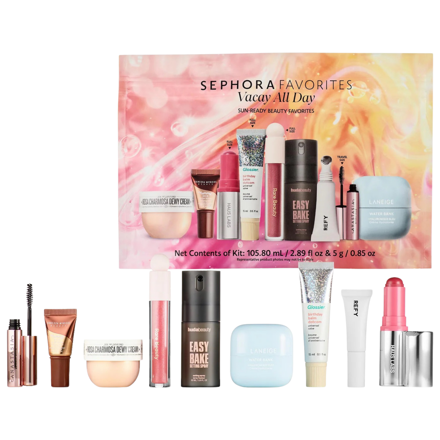 SEPHORA FAVORITES - VACAY ALL DAY MAKEUP AND SKINCARE VALUE SET