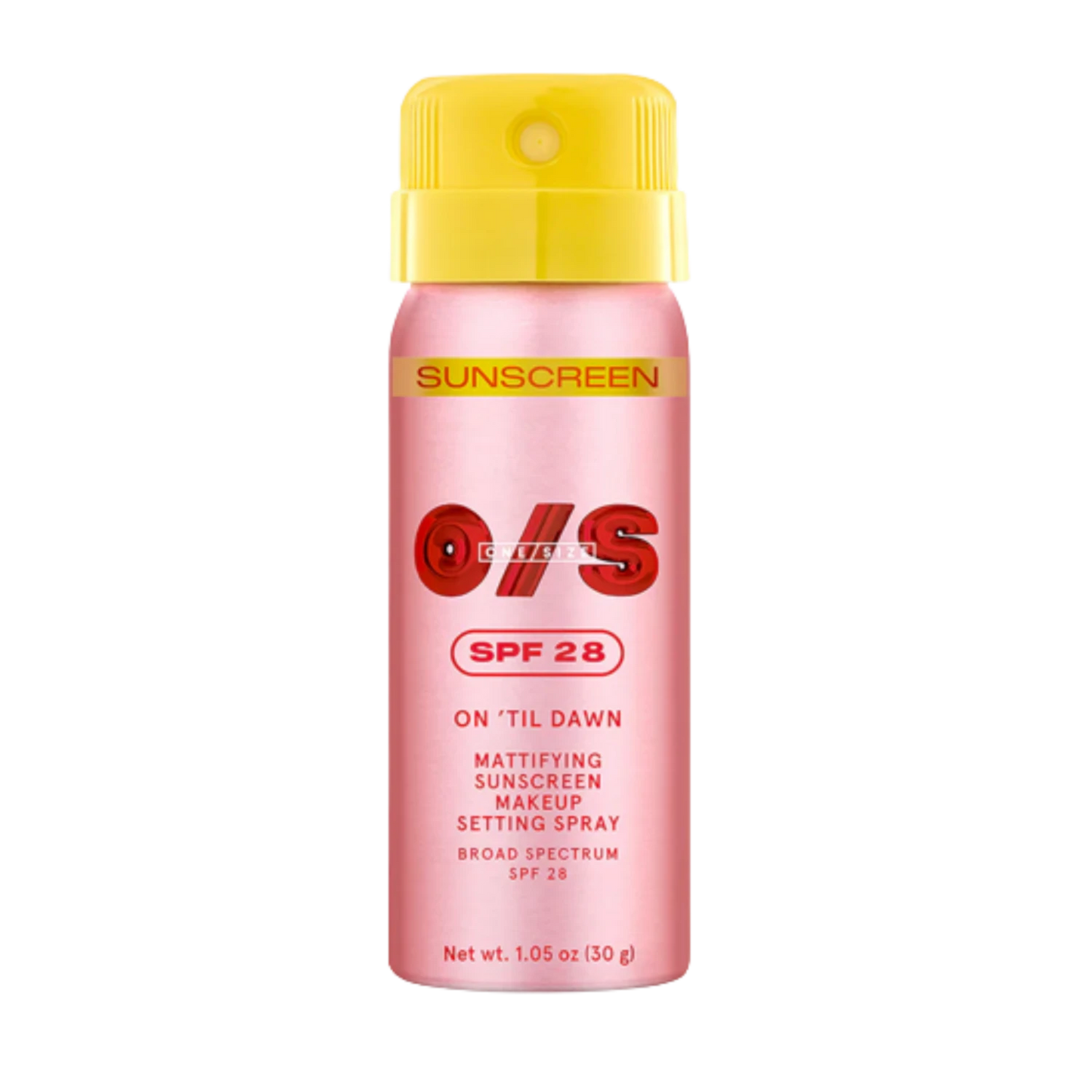 ONE SIZE ON ‘TIL DAWN MATTIFYING SUNSCREEN MAKEUP SETTING SPRAY SPF 28 (TRAVEL SIZE - 30 mL)