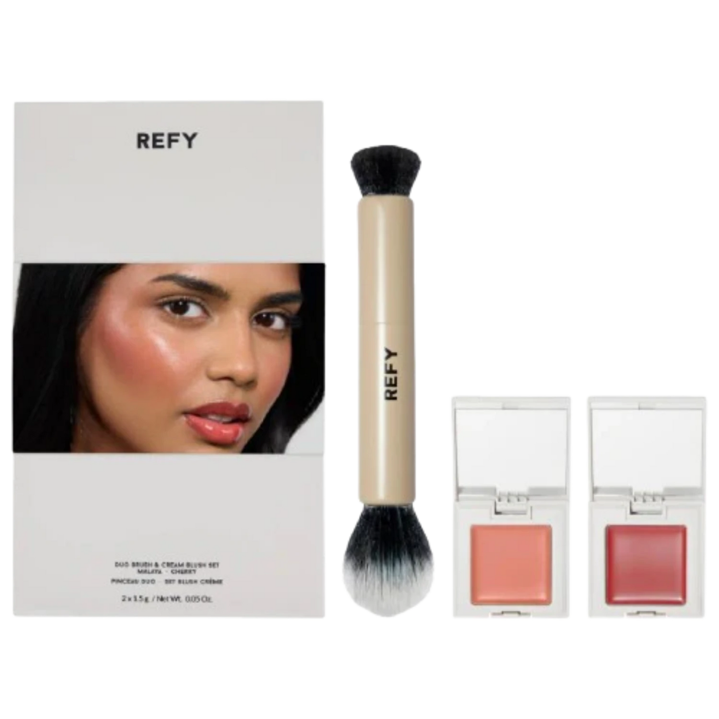 Cream Blush Duo with Duo Face Brush Gift Set