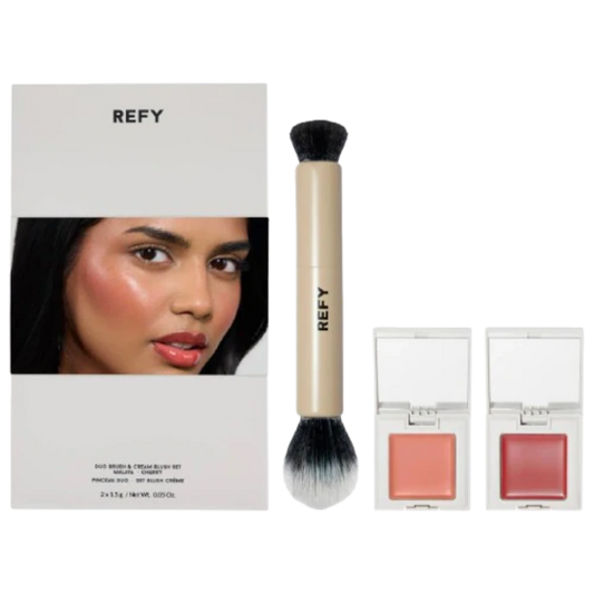 Cream Blush Duo with Duo Face Brush Gift Set
