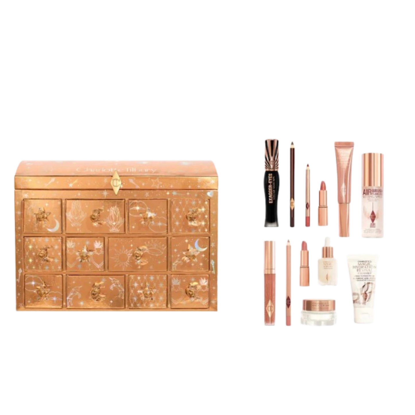 Charlotte Tilbury Charlotte's Beauty Treasure Chest Makeup and Skincare Advent Calendar