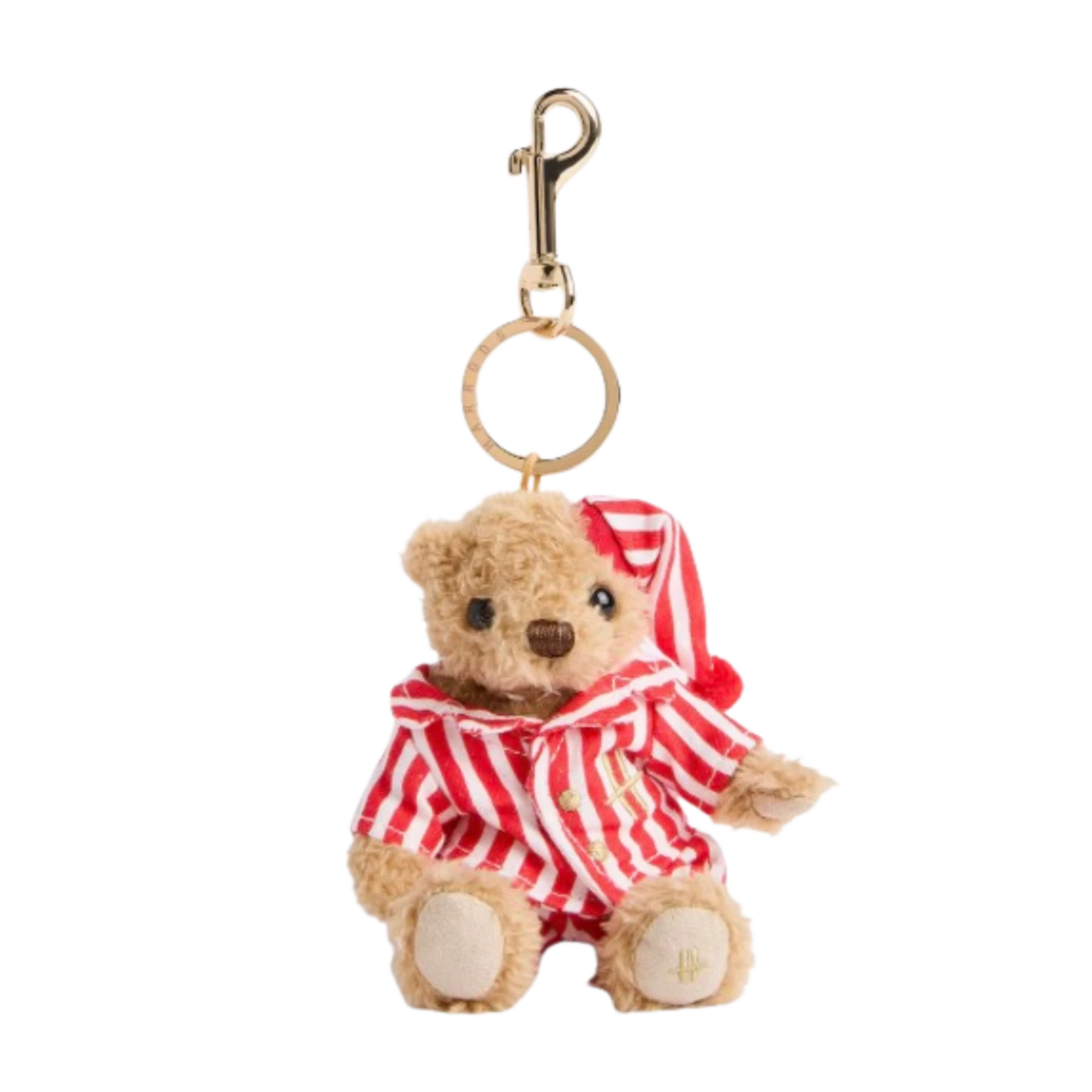 HARRODS Christmas Pyjama Henry Bear Keyring - Red