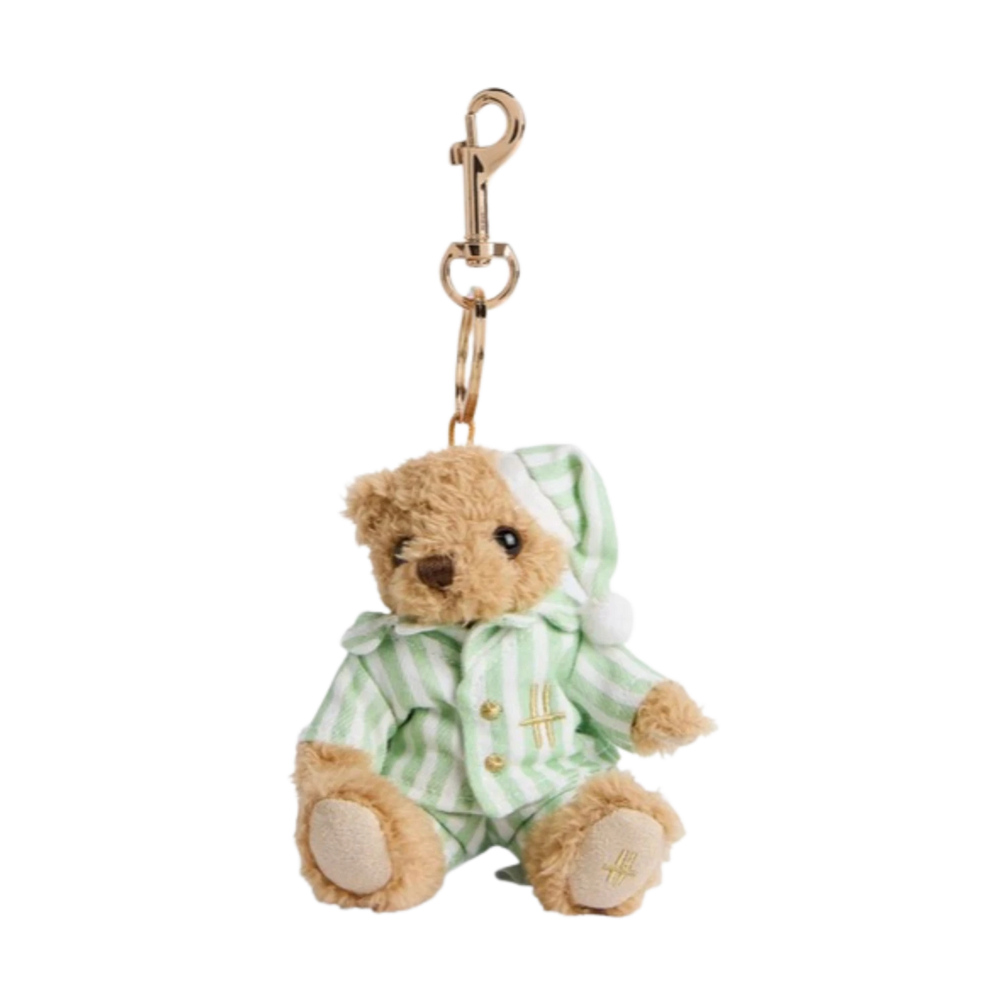 HARRODS Pyjama Henry Bear Keyring - Green