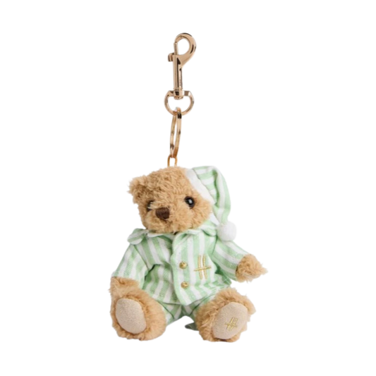 HARRODS Pyjama Henry Bear Keyring - Green