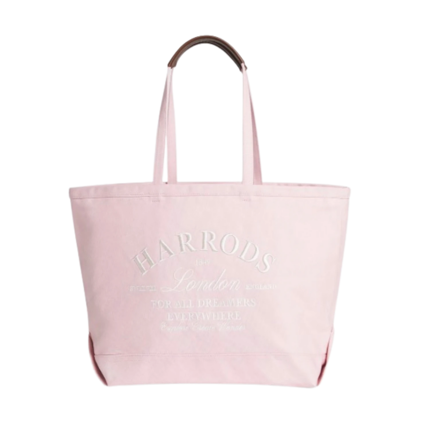 Large Embroidered Logo Tote Bag - Pink