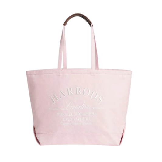 Large Embroidered Logo Tote Bag - Pink