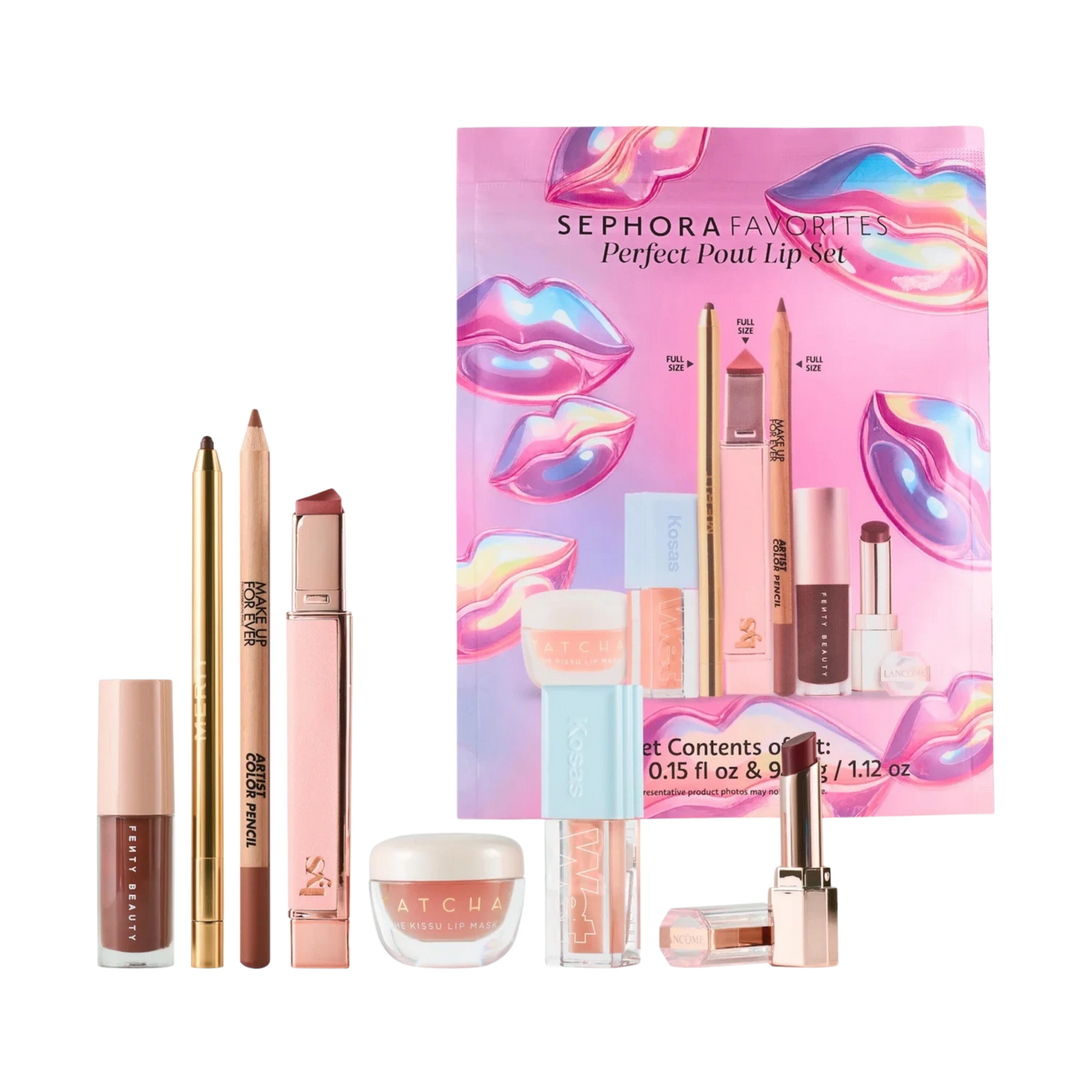 SEPHORA FAVORITES PERFECT POUT MAKEUP LIP VALUE SET (REAL VALUE: AED 785)