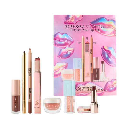 SEPHORA FAVORITES PERFECT POUT MAKEUP LIP VALUE SET (REAL VALUE: AED 785)