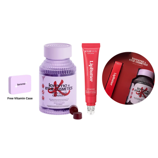 Lemme x Kylie Cosmetics: Skin Glaze Gummies + Pomegranate Lip Butter