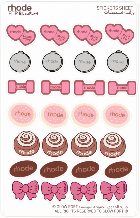 RHODE X GLOW PORT FREE STICKERS ♡
