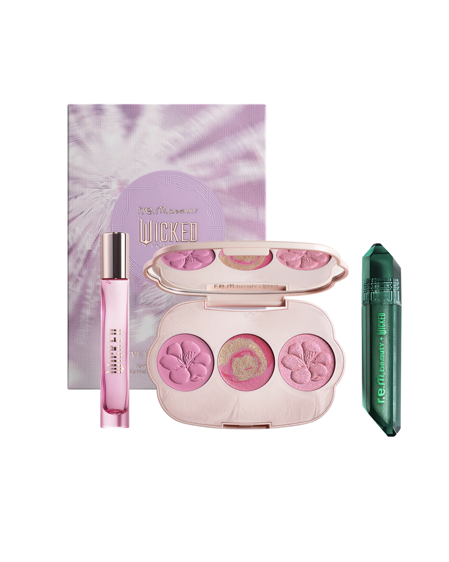 REM BEAUTY X WICKED FOR GOOD YOU'VE BEEN GLINDA-FIED! (FRAGRANCE & MAKEUP SET)