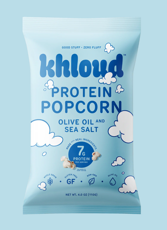 Khloud Original | OLIVE OIL AND SEA SALT PROTEIN POPCORN (Pack of 4)