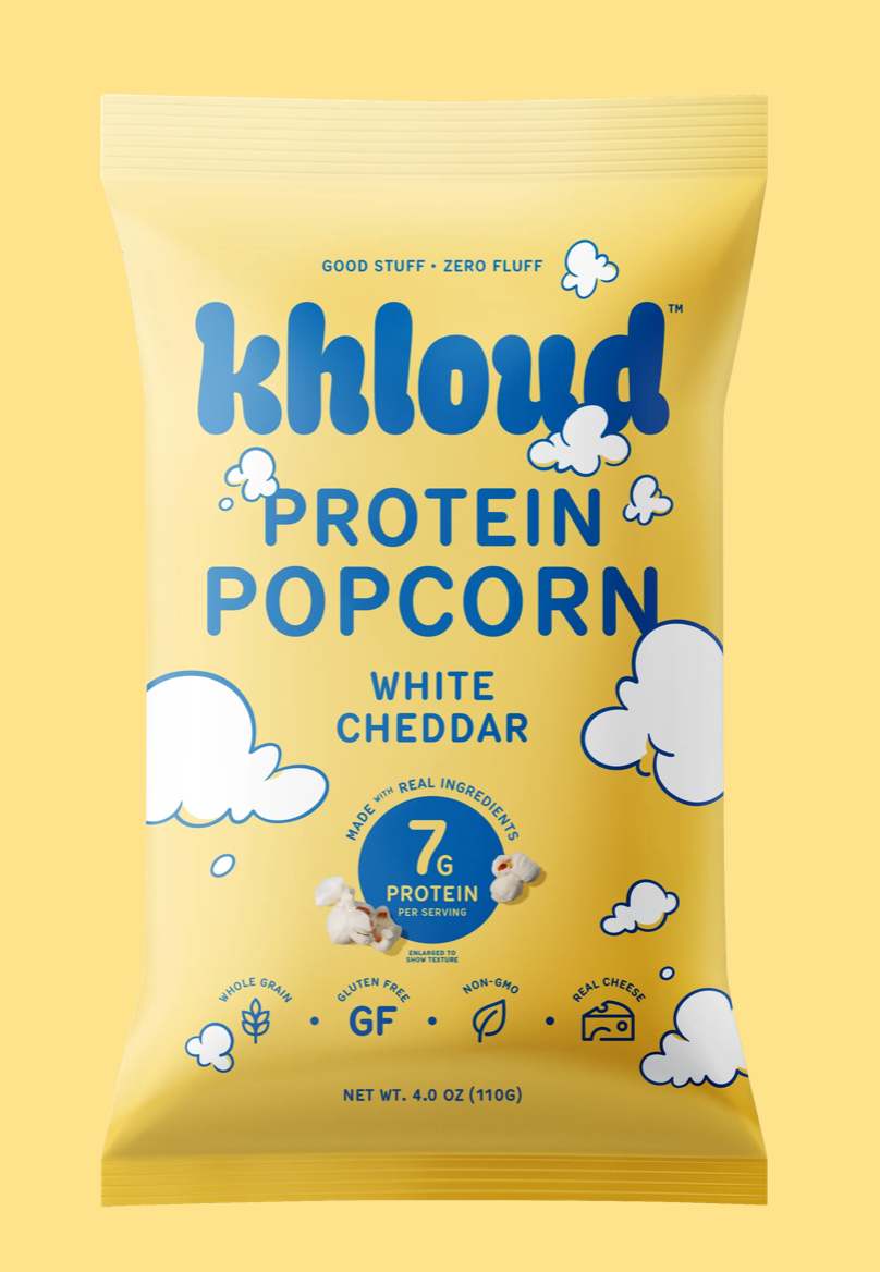 Khloud Original | WHITE CHEDDAR PROTEIN POPCORN (Pack of 4)