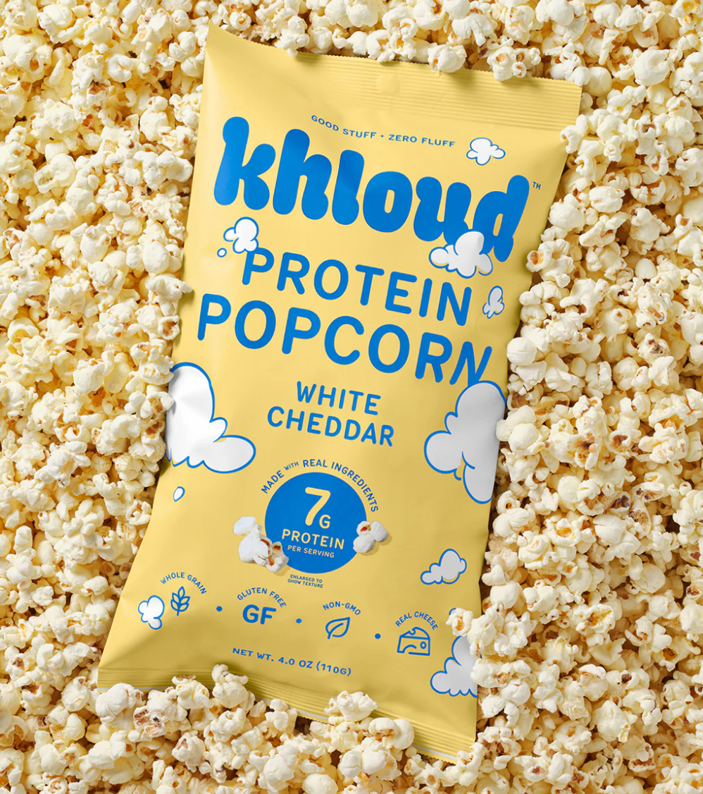 Khloud Original | WHITE CHEDDAR PROTEIN POPCORN (Pack of 4)