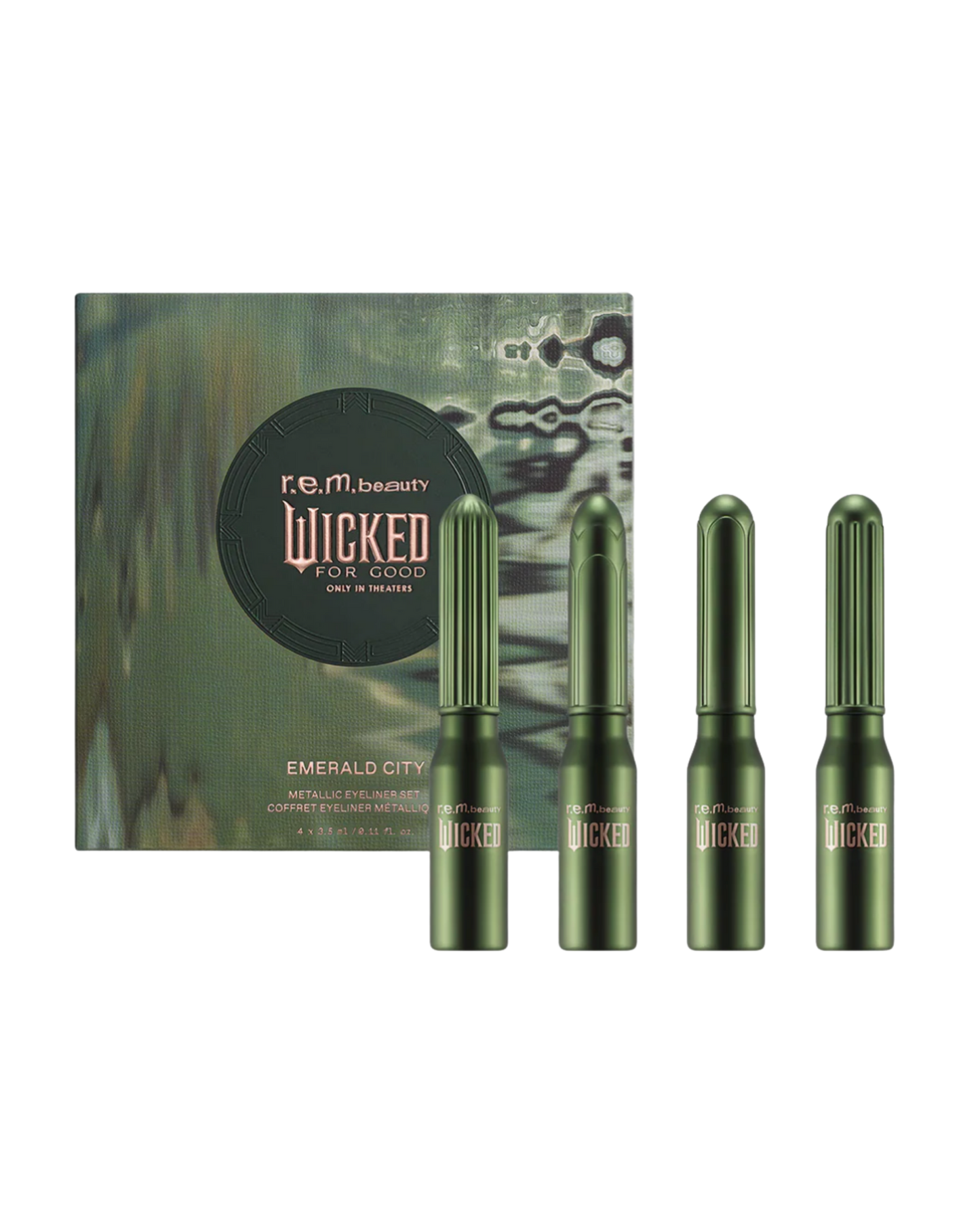 REM BEAUTY X WICKED FOR GOOD EMERALD CITY METALLIC EYELINER SET