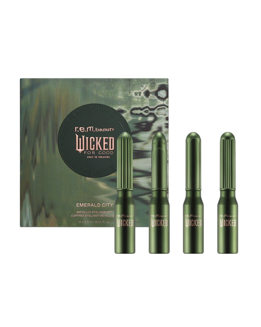 REM BEAUTY X WICKED FOR GOOD EMERALD CITY METALLIC EYELINER SET