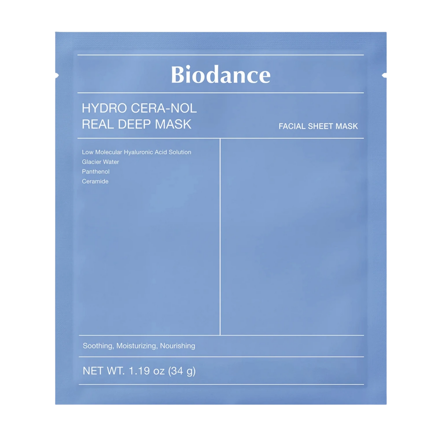 Hydro Cera-Nol Real Deep Beauty Mask, 4 Sheets