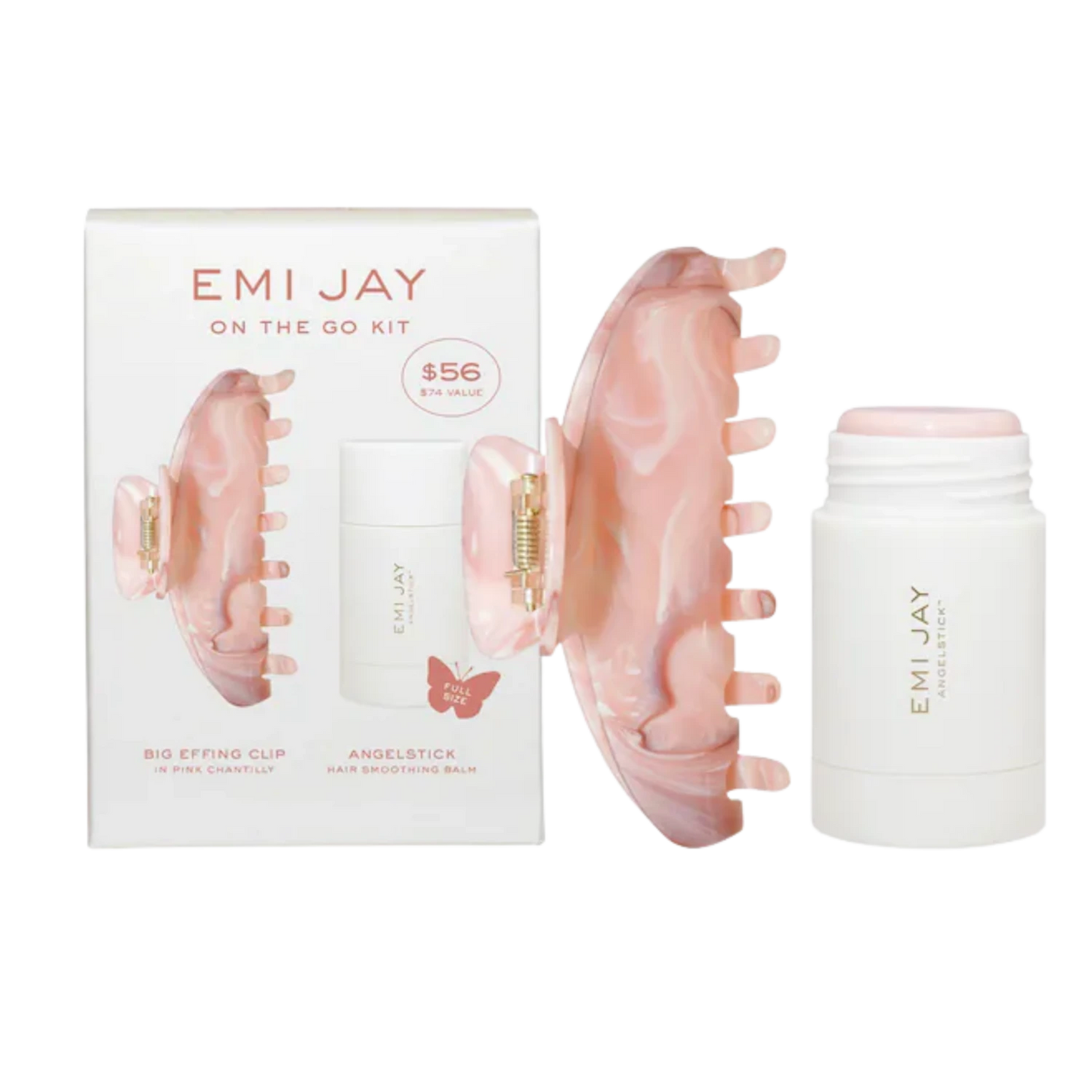 Emi Jay - Angelstick and Big Effing Clip® in Pink Chantilly On The Go Set (Real Value AED 500)